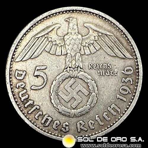 NA1 - ALEMANIA - 5 REICHSMARK, 1936 - BERLIN - MONEDA DE PLATA