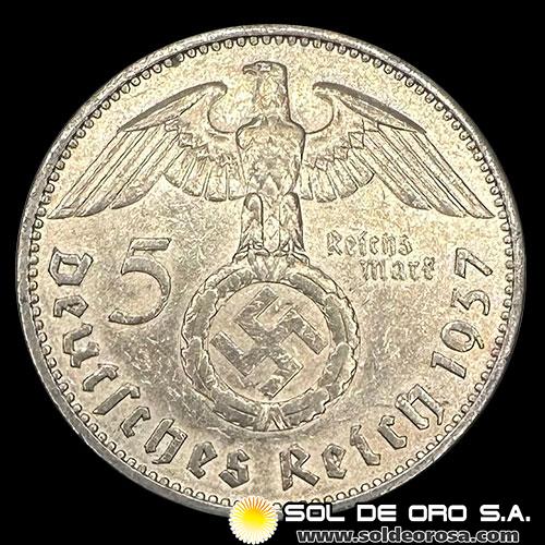 NA1 - ALEMANIA - 5 REICHSMARK, 1937 - MONEDA DE PLATA