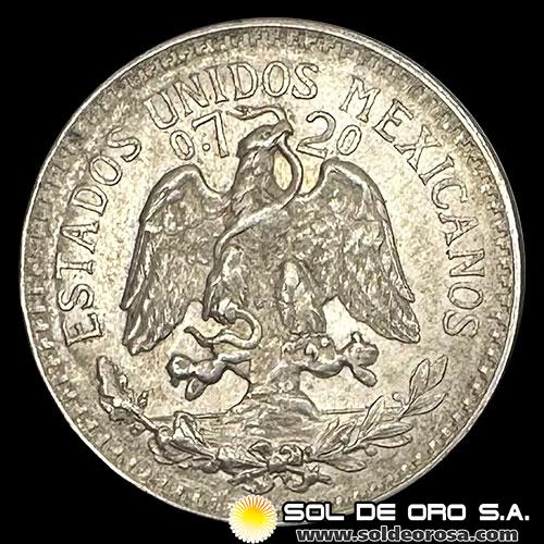 NA4 - MEXICO - 50 CENTAVOS, 1937 - MONEDA DE PLATA