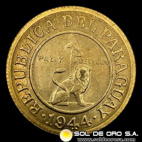 NUMIS - MONEDAS DEL PARAGUAY - 50 CENTIMOS, 1944 - MONEDA DE ALUMINIO Y BRONCE