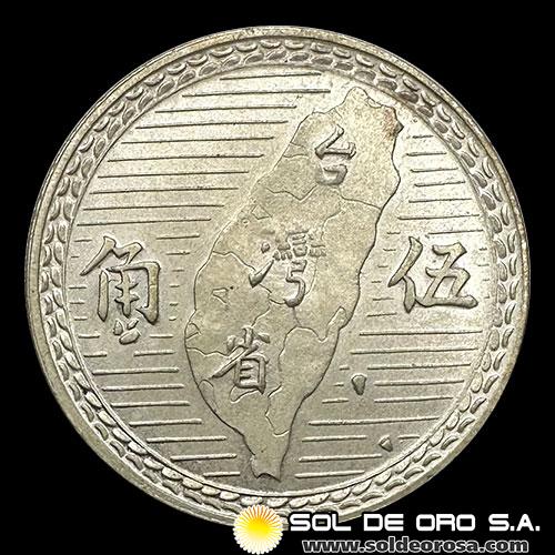 NA4 - TAIWAN - 5 JIAO, 1949 - MONEDA DE PLATA