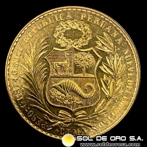 REPUBLICA PERUANA - CIEN SOLES DE ORO, 1951 - MONEDA DE ORO