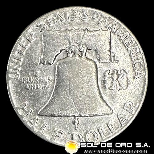 NA3 - ESTADOS UNIDOS - UNITED STATES - FRANKLIN HALF DOLLAR, 1963 - MONEDA DE PLATA