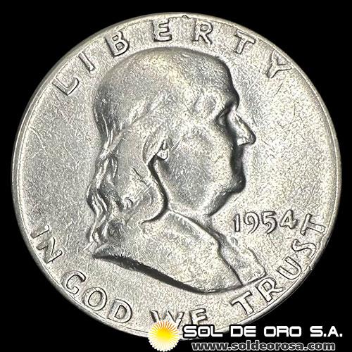 NA3 - ESTADOS UNIDOS - UNITED STATES - FRANKLIN HALF DOLLAR, 1954 - MONEDA DE PLATA