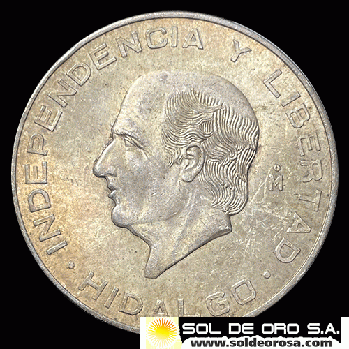 NA4 - MEXICO - 10 PESOS, 1955 - INDEPENDENCIA Y LIBERTAD - MONEDA DE PLATA