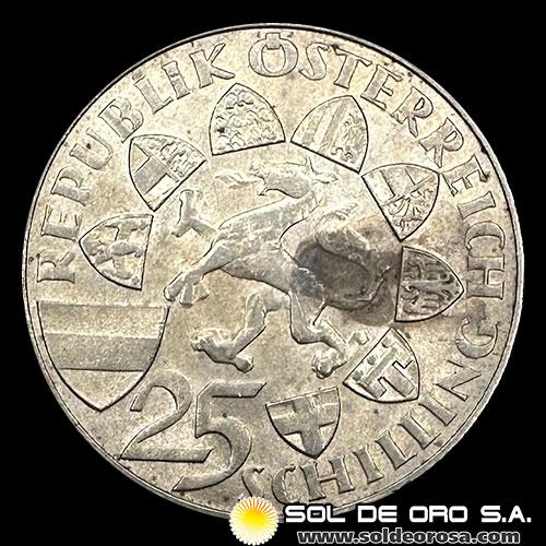 NA1 - AUSTRIA - 25 SCHILLING, 1959 - MONEDA DE PLATA