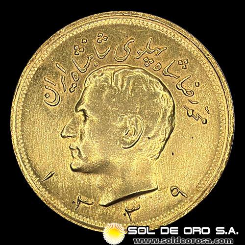 IRAN - 2 1/2 PAHLAVI, 1960 - MOHAMMAD REZA PAHLAVI - MONEDA DE ORO