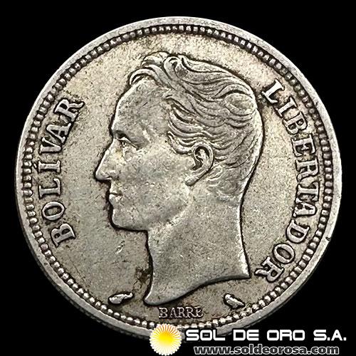 NA4 - REPUBLICA DE VENEZUELA - 1 BOLIVAR, 1960 - MONEDA DE PLATA