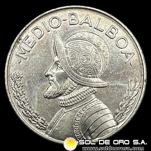 NA4 - PANAMA - 1/2 BALBOA, 1962 - MONEDA DE PLATA
