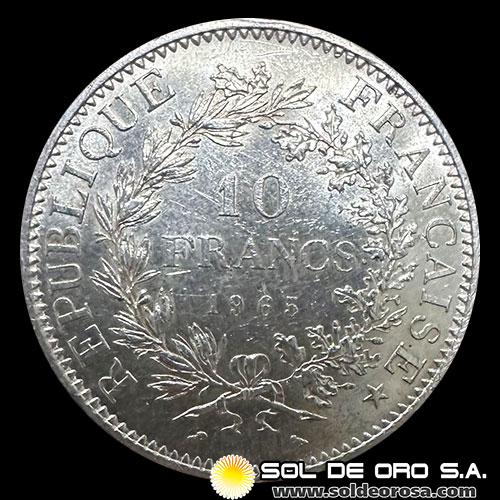 NA3 - FRANCIA - 10 FRANCS, 1965 - MONEDA DE PLATA