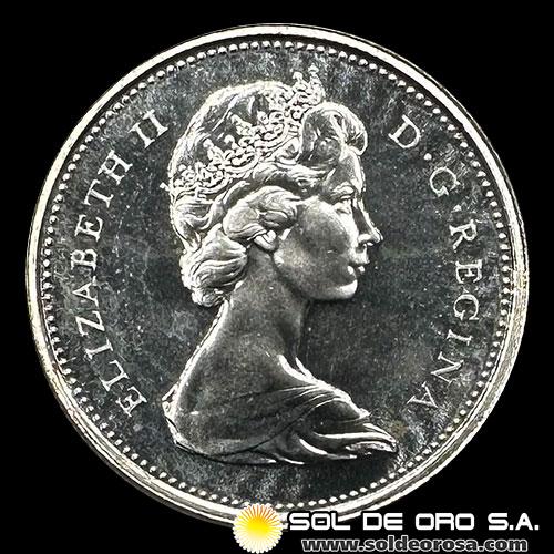 NA2 - CANADA - 25 CENTS, 1965 - ELIZABETH II - MONEDA DE PLATA