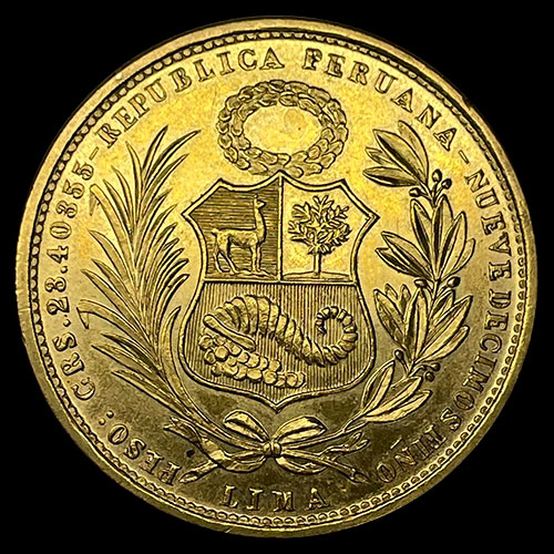 REPUBLICA PERUANA - CINCUENTA SOLES ORO, 1965 - LIMA - MONEDA DE ORO