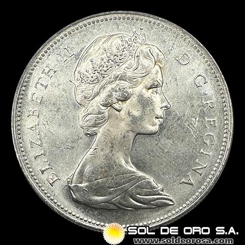NA2 - CANADA - 1 DOLLAR, 1966 - MONEDA DE PLATA