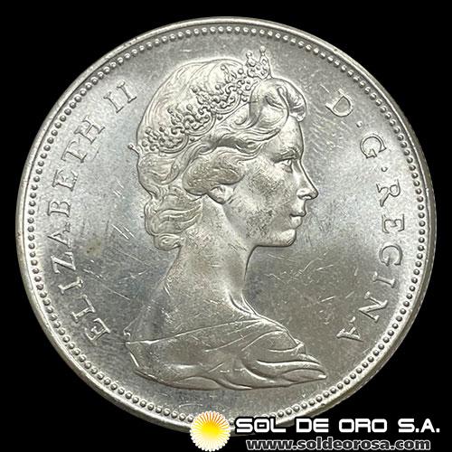 CANADA - 1 DOLLAR, 1967 - CONFEDERATION CENTENNIAL - ELIZABETH II - MONEDA DE PLATA