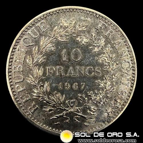 NA3 - FRANCIA - 10 FRANCS, 1967 - MONEDA DE PLATA