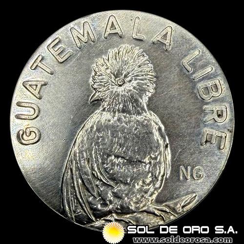 GUATEMALA - 150 ANIVERSARIO DE LA INDEPENDENCIA - CENTRO AMERICA INDEPENDIENTE - MEDALLA CONMEMORATIVA DE PLATA 720