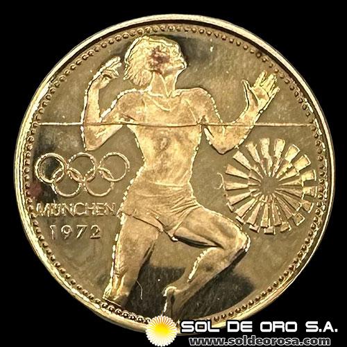 72 - PARAGUAY - PM 73 - 1.500 GUARANIES, 1972 - Motivo: OLIMPIADAS MUNICH 1972 (RUNNER) - MONEDAS CONMEMORATIVAS DE ORO