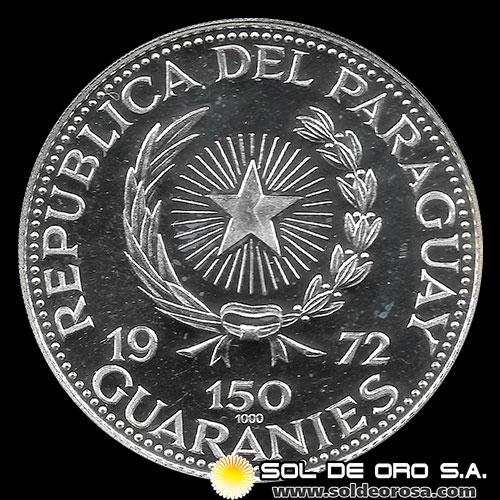 NUMIS - PARAGUAY - PM 63 - 150 GUARANIES, 1972 - Motivo: GENERAL ALFREDO STROESSNER - MONEDAS CONMEMORATIVAS DE PLATA