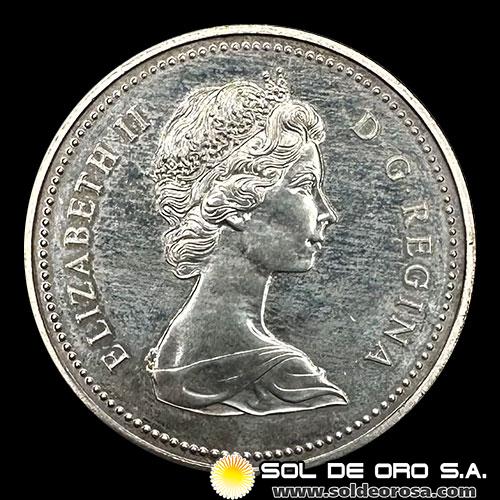 NA2 - CANADA - 1 DOLLAR, 1973 - CENTENARIO DE LA REAL POLICIA MONTADA - MONEDA DE PLATA