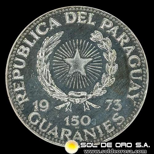 	NUMIS - PARAGUAY - PM 88 - 150 GUARANIES, 1973 -Motivo: GENERAL JOSE EDUVIGIS DIAZ - MONEDAS CONMEMORATIVAS DE PLATA