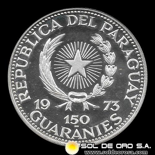 	NUMIS - PARAGUAY - PM 89 - 150 GUARANIES, 1973 -Motivo: MARISCAL FRANCISCO SOLANO LOPEZ - MONEDAS CONMEMORATIVAS DE PLATA