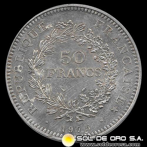 NA3 - FRANCIA - 50 FRANCS, 1975 - MONEDA DE PLATA