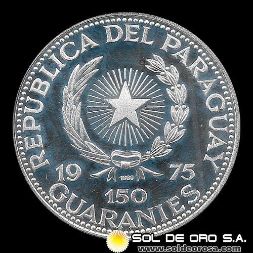NUMIS - PARAGUAY - PM 183 - 150 GUARANIES, 1975 -Motivo: PARLAMENTO DE PARAGUAY - MONEDAS CONMEMORATIVAS DE PLATA