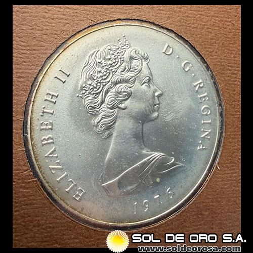 TURKS AND CAICOS ISLANDS - 20 CROWNS, 1976 - QUEEN VICTORIA - MONEDA DE PLATA