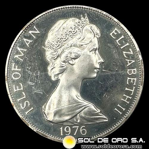 NA3 - ISLE OF MAN - 1 CROWN, 1976 - MONEDA DE PLATA