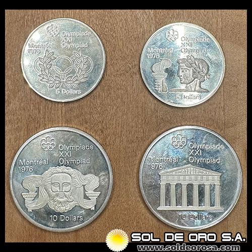 CANADA - SET OLIMPIADAS MONTREAL 1976 - MONEDAS DE PLATA