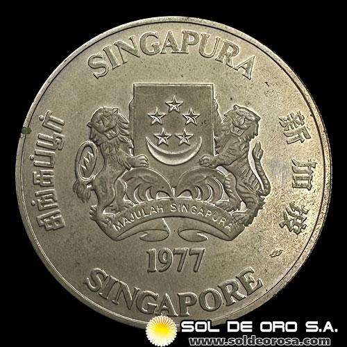 NA4 - SINGAPUR - 10 DOLLARS, 1977 - MONEDA DE PLATA