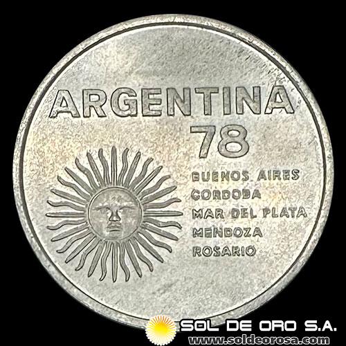 NA1 - ARGENTINA - 1000 PESOS, 1978 - MUNDIAL DE FUTBOL - MONEDA DE PLATA