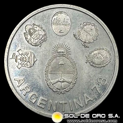 NA1 - ARGENTINA - 2000 PESOS, 1978 - MUNDIAL DE FUTBOL - MONEDA DE PLATA