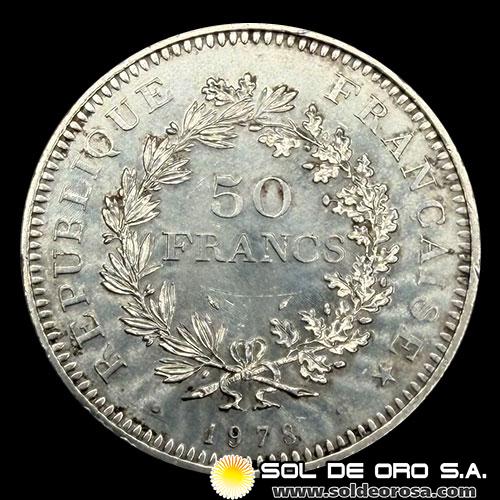 NA3 - FRANCIA - 50 FRANCS, 1978 - MONEDA DE PLATA