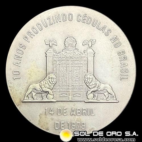 BRASIL - CASA DA MOEDA DO BRASIL - 1979 - MEDALLA DE PLATA .900