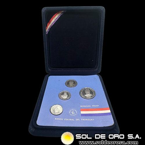 NUMIS - MONEDAS DEL PARAGUAY - SET PROOF DE 1, 5, 10 Y 50 GUARANIES - 1980 - SET CONMEMORATIVA DE MONEDAS