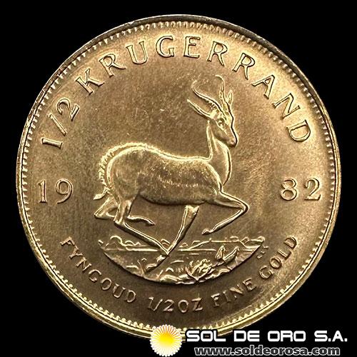 SUDAFRICA - 1/2 oz., KRUGERRAND - 1982 - MONEDA DE ORO