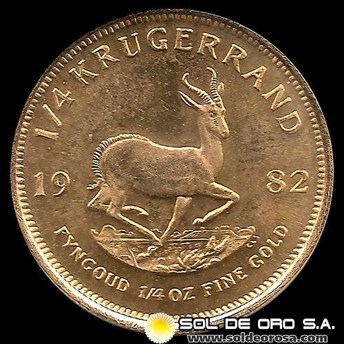 SUDAFRICA - 1/4 oz., KRUGERRAND - 1982 - MONEDA DE ORO