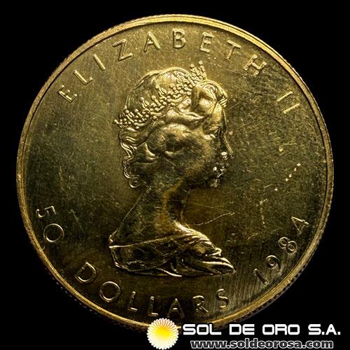 CANADA - 50 DOLLARS, 1984 - ELIZABETH II - MONEDA DE ORO