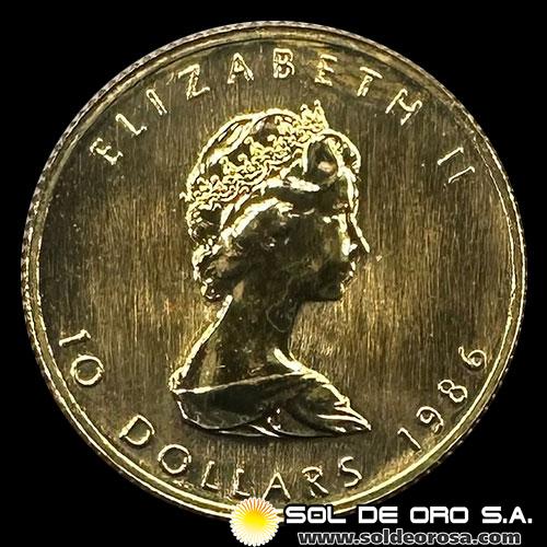 CANADA - 1/4 oz., 10 DOLLARS - 1986 - ELIZABETH II - MONEDA DE ORO