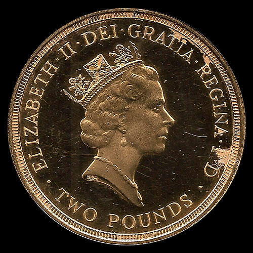 INGLATERRA - 2 POUNDS, 1986 - ELIZABETH II - XIII COMMONWEALTH GAMES SCOTLAND - MONEDA DE ORO