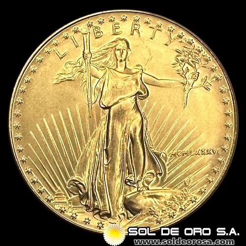 ESTADOS UNIDOS DE AMERICA - 50 DOLLARS, 1986 - MONEDA DE ORO