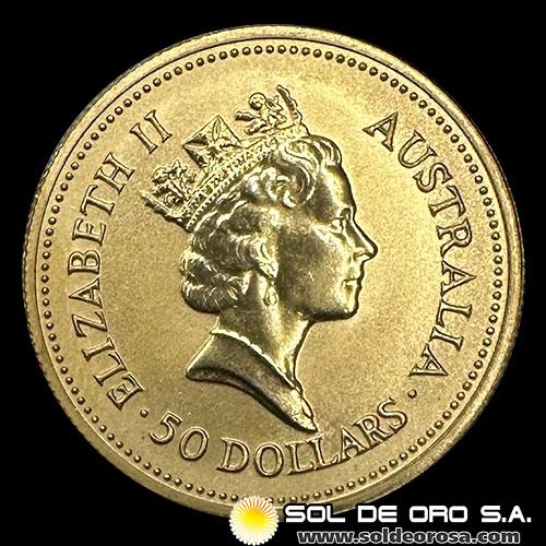 AUSTRALIA - 1/2 oz., 50 DOLLARS - 1992 - MONEDA DE ORO