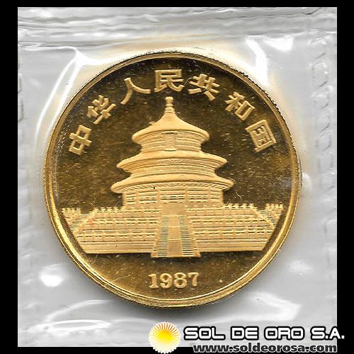 CHINA - PANDA 1 oz., 100 YUAN - 1987 - MONEDA DE ORO