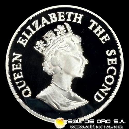 NA2 - FALKLAND ISLANDS - 50 PENCE, 1987 - KING PENGUINS - MONEDA DE PLATA