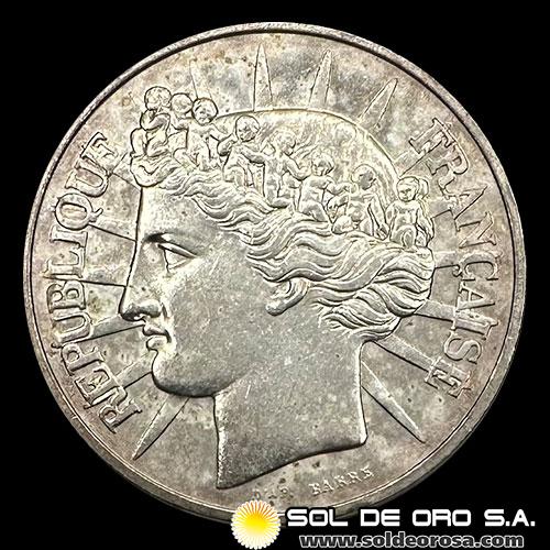 NA3 - FRANCIA - 100 FRANCS, 1988 - MONEDA DE PLATA