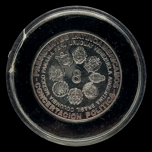 NA4 - URUGUAY - 5.000 NUEVOS PESOS, 1988 - ESTUCHE ORIGINAL - MONEDA DE PLATA