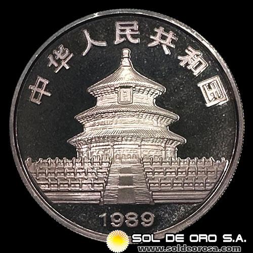 CHINA - PANDA 1 oz., 10 YUAN - 1989 - MONEDA DE PLATA