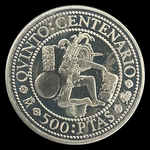 NA2 - ESPAÑA - 500 PESETAS - 1989 - MONEDA DE PLATA