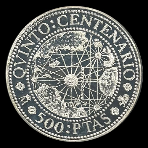 NA2 - ESPANHA - 500 PESETAS - 1990 - JUAN CARLOS REY I DE ESPANHA - MONEDA DE PLATA